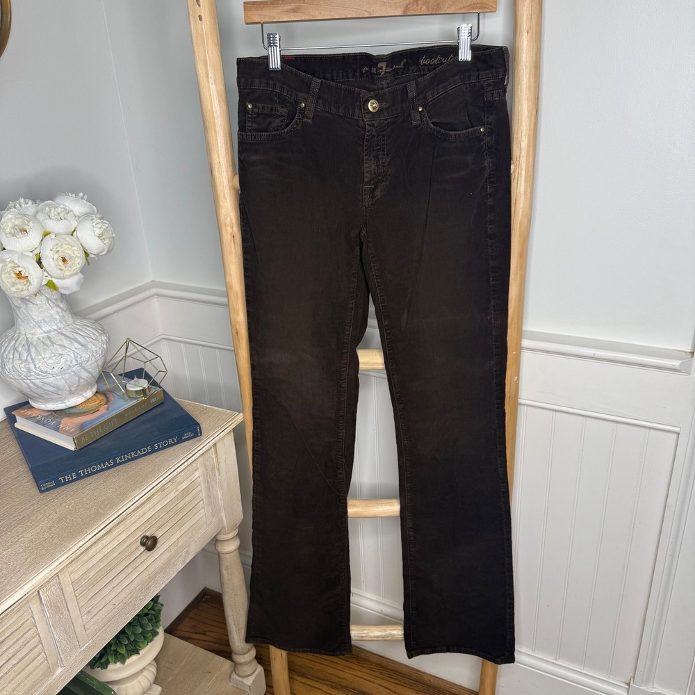 7 For All Mankind Brown Bootcut Corduroy Pants Size 29 Made in USA